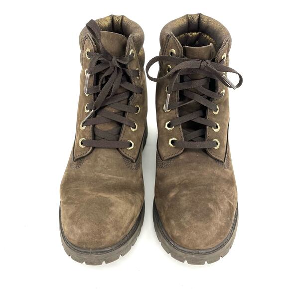 Timberland NEW Women's Brown Waterproof Suede Double Collar Boots (EU40 /  US9) - Picture 3 of 8